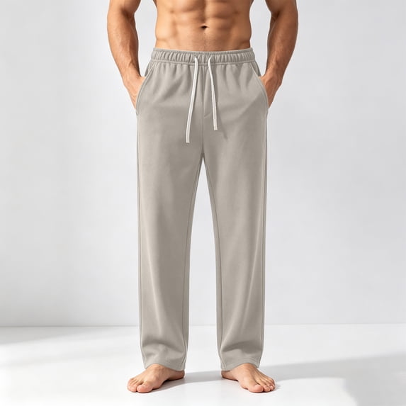 Gamivast Sweatpants for Men-Straight Leg Athletic Joggers Elastic Waist Drawstring Track Pants with Pockets