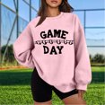 thumbnail image 1 of Gamivast Sweatshirts for Women Oversized Game Day Football Crewneck Shirts Trendy Long Sleeve Drop Shoulder Pullover Spring Superbowl Outfit 2026, 1 of 5
