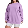 thumbnail image 1 of Gamivast Sweatshirts for Women Plus Size Oversize Crewneck Long Sleeve Casual Shirts Casual Loose Drop Shoulder Solid Top Plus Size Outfits 2026, 1 of 6