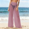 thumbnail image 1 of Gamivast Swim Cover up for Women Pants Boho Wide Leg Polka-Dot Beach Pant Sheer Flowy Elastic Waist Beach Coverup Wear Summer Vacation Outfits 2026, 1 of 5
