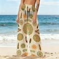 thumbnail image 1 of Gamivast Swim Pants for Women Cover up Tribal Print Beach Wide Leg Elastic Waist Pant Beach Sheer Boho Pull On Swimwear Summer Festival Outfits, 1 of 5