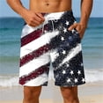 thumbnail image 1 of Gamivast Swim Trunks for Men Elastic Waist Drawstring American Flag Graphic Shorts with Pockets Quick Dry Beach Shorts Loose Fit Mid Thigh Swim Shorts Summer Vacation Wear, 1 of 6