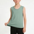 thumbnail image 1 of Gamivast Tank Tops for Boys Sleeveless Crewneck Loose Fit Tops Soft Breathable Fabric Basic Layering Shirts School Daily Athletic Wear Green 3-4 Years, 1 of 6
