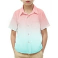 thumbnail image 1 of Gamivast Teen Boys Cute Shirts Summer Hawaiian Shirts Short Sleeve Button Tops Preppy Vacation Trendy Lightweight Beach Shirts Pink 5T Camiseta De Para Niños, 1 of 7