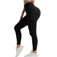 thumbnail image 1 of Gamivast Tight Ribbed Yoga Pants for Women Athletic High Waisted Lifting Leggings Lightweight Solid Color Athletic Sweatpants Tall Soft Fitness Trousers, 1 of 4