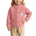 thumbnail image 1 of Gamivast Toddler Kids Fleece Jacket Panda Embroidered Snap Button Front Coat with Stand Collar and Raglan Sleeves Soft Warm Casual Outerwear for Boys Girls School Travel and Outdoor Play 2 Years, 1 of 6