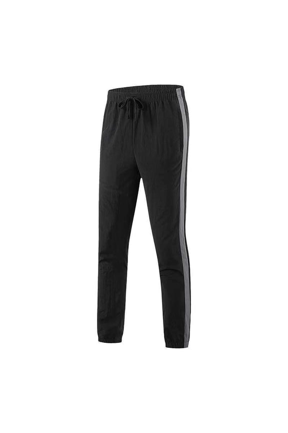 Track Pants Men Athletic Straight Leg Sweatpants with Pockets Casual Loose Side Striped Pants Work Comfortable Drawstring Elastic Waist Joggers