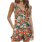 Gamivast Trendy Swim Romper with Built In Bra and Pockets Bathing Suits for Women Over 50 Swim Suits 2024 Tankini Boy Shorts