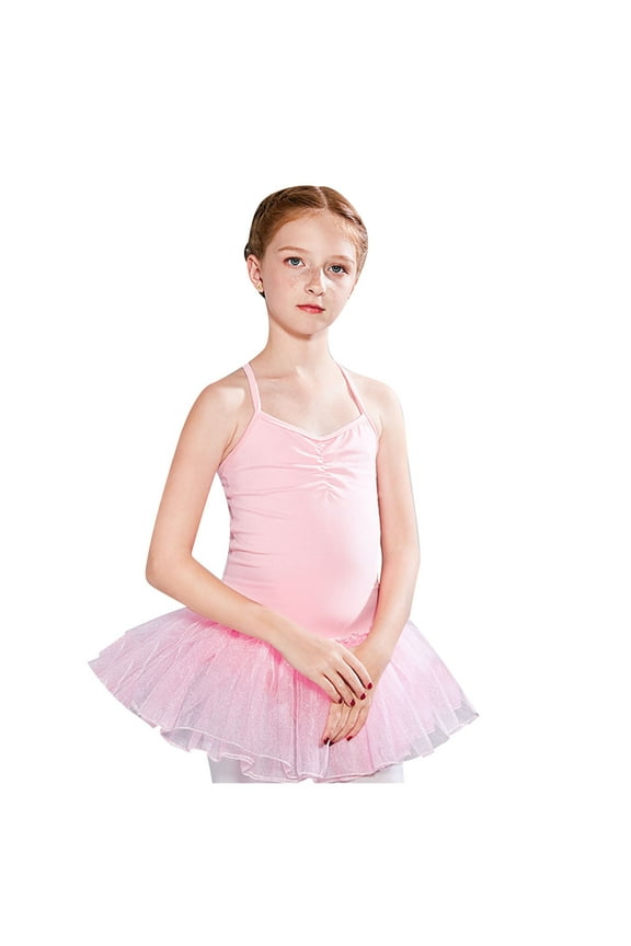 Tulle Dress for Girls Ballet Tutu Elastic Waist Layered Skirts Kids Trendy Dance Stretchy Dresses Birthday Party Outfits