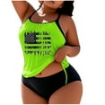 thumbnail image 1 of Gamivast Tummy Control Tankini Swimsuits for Women Halter Neck USA Stars Print High Waist Bottoms Full Coverage 2 Piece Set Holiday Beach Outfits, 1 of 3