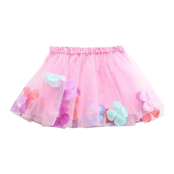 Gamivast Tutu for Girls Floral Graphic Tulle Skirt Classic Puffy Layered Ballet Tutu for toddler Elastic Waist Skirts for Casual Holiday Birthday Outfits