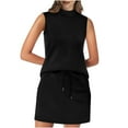 thumbnail image 1 of Gamivast Two Piece Skirt Sets for Women Summer Tennis Skirts Outfits Elastic Skorts Lounge Matching Sets Black XL Clearance Clearance Clothes Under $5.00, 1 of 7