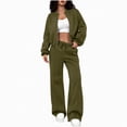 thumbnail image 1 of Gamivast Two Piece Sweatsuit for Women Full Zip Sweatshirt Top High Waisted Straight Leg Pants Set Casual Workout Lounge Outfits Fall Clothes, 1 of 6