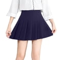 thumbnail image 1 of Gamivast Uniform Skirts for Girls Teen Stretchy High Waist Pleated Skirt with Shorts Underneath Preppy Casual School Uniform Back to School Outfits, 1 of 4