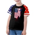 thumbnail image 1 of Gamivast Unisex Kids July 4Th Amarican Flag Top Patriotic Funny T-Shirt Summer Short Sleeve Independence Day Shirts Black Orders Placed My Account Recently Past Orders, 1 of 4