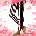 thumbnail image 1 of Gamivast Valentine's Day Leggings for Women Heart Printed Tummy Control Holiday Pants Trendy High Waist Pull on Legging Casual Party Stretchy Pant, 1 of 6