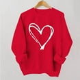 thumbnail image 1 of Gamivast Valentine's Day Shirts for Women Cute Heart Graphic Crew Neck Loose Tops Casual Loose Long Sleeve Drop Shoulder Party Sweatshirt Spring Outfits, 1 of 7