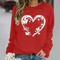 thumbnail image 1 of Gamivast Valentines Sweatshirt Women Oversized Love Heart Graphic Crewneck Pullover Trendy Drop Shoulder Holiday Thsirts Valentine 's Day Outfit, 1 of 7