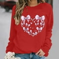 thumbnail image 1 of Gamivast Valentines Sweatshirt Women Oversized Love Heart Graphic Crewneck Pullover Trendy Drop Shoulder Holiday Thsirts Valentine 's Day Outfit, 1 of 7