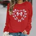 thumbnail image 1 of Gamivast Valentines Sweatshirt Women Oversized Love Heart Graphic Crewneck Pullover Trendy Drop Shoulder Holiday Thsirts Valentine 's Day Outfit, 1 of 7