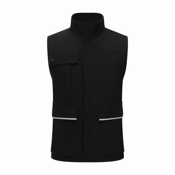 Gamivast Waterproof Running Vest for Women Lightweight Zip up Stand Collar Outdoor Jackets with 3 Pockets Hiking Sleeveless Button Winter Coat Loose Casual Solid Outerwear