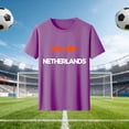 thumbnail image 1 of Gamivast "We Are Netherlands" Graphic T-Shirt for Women Short Sleeve Casual Crewneck Summer Cotton Tee Soccer Fan Supporter Comfortable Fashion Sportswear Purple XXL, 1 of 5