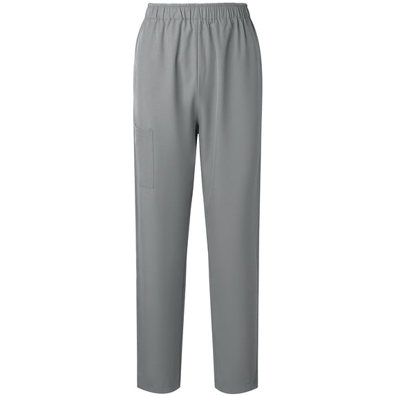 Gamivast Wide Leg Scrub Pants for Women Elastic Waist Side Cargo Pocket Work Pants Solid Straight Cargo Scrub Pants Medical Nursing Hospital Daily Work Wear