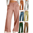 thumbnail image 1 of Gamivast Wide Leg Sweatpants for Women Baggy High Elastic Waist Pants with Pockets Athletic Outdoor Drawstring Trousers Work Casual Open Bottom Pant, 1 of 6