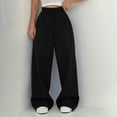 thumbnail image 1 of Gamivast Wide Leg Yoga Pants for Women Baggy High Waisted Sweatpants with Pockets Tall Drawstring Solid Wide Leg Jogger Casual Pleated Activewear Trousers, 1 of 4