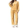 thumbnail image 1 of Gamivast Winter 2 Piece Sets for Women Fleece Long Sleeve Crewneck Top Pants Sleepwear Cozy Loungewear Winter Warm 2 Piece Sweatsuit, 1 of 7
