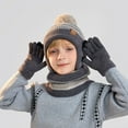 thumbnail image 1 of Gamivast Winter Hat Gloves Scarf Set for Girls And Boys Cute Beanies Hats with Pom Gaiter Mittens Neck Knit Set with Thick Warm Fleece Lined Christmas Gifts Winter Accessories for Kids, 1 of 5