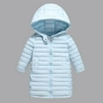 thumbnail image 1 of Gamivast Winter Jackets for Girls Quilted Lightweight Zip Up Hooded Winter Coats with Pockets Kids Trendy Long Sleeve Solid Padded Jacket Mid Length Outerwear for 3-12 Years Old, 1 of 5