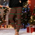 thumbnail image 1 of Gamivast Women Christmas Leggings Striped Pull on High Waisted Printed Pants Casual Full Length Tummy Control Trendy Workout Leggings Holiday Funny Xmas Pant, 1 of 6