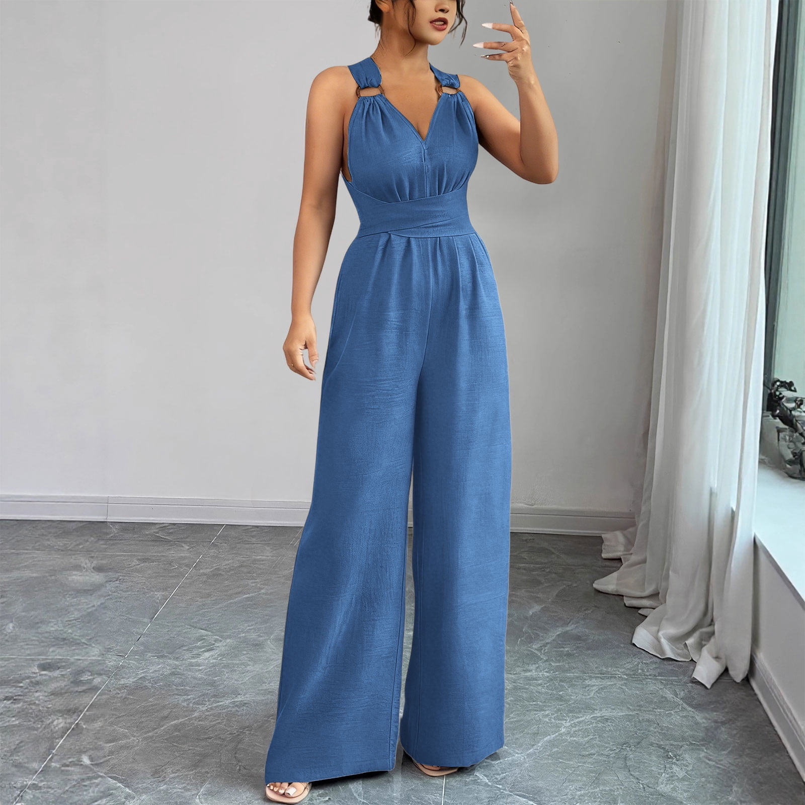 evening dresses and jumpsuits Short Sleeves Jumpsuit Evening Dress Long Prom Dress with Train