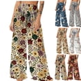 thumbnail image 1 of Gamivast Women Swim Cover up Pants Print Sheer Wide Leg Pant Lightweight Elastic Wist Flowy Boho Swimwear Breathable Summer Beach Vacation Outfits, 1 of 2