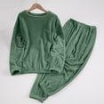 thumbnail image 1 of Gamivast Women's 2 Piece Fleece Pajama Set Plush Crewneck Long Sleeve Pullover and Elastic Waist Jogger Pants with Cuffed Ankles Soft Warm Loungewear for Winter Sleep Home and Travel M, 1 of 6