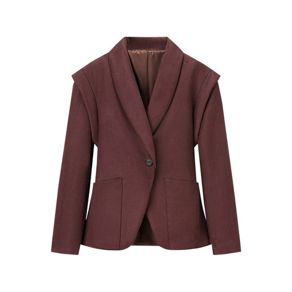 Gamivast Women's Blazers & Suit Jackets 3/4 Sleeve Casual Lightweight Notched Lapel Collar One Button Blazer Casual Open Front Long Sleeve Suit Fall Business Work Outfits for Women 2025