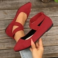 thumbnail image 1 of Gamivast Women's Flats Pointed Toe Low Heel Shoes Ankle Elastic Crossed Strap Ballet Flats Comfortable Slip on Shoes Dressy Casual Office Outfits, 1 of 6