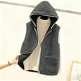 thumbnail image 1 of Gamivast Women's Fleece Vest with Pockets Lightweight Sherpa Hooded Zip up Sleeveless Jacket Loose Fitted Solid Casual Coats Fall Trendy Outfits for Women, 1 of 5