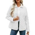 thumbnail image 1 of Gamivast Women's Quilted Lightweight Jackets 2Xl Zip up Lapel Collar Coats with Pockets Winter Long Sleeve Solid Trendy Jacket Warm Winter Outerwear Clothing, 1 of 4