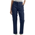 thumbnail image 1 of Gamivast Womens Cargo Pants Solid Multi Pockets Straight Leg Button Fly Utility Work Pants Cotton Twill Outdoor Hiking Pants Durable Casual Daily Outfit, 1 of 8