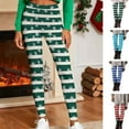 thumbnail image 1 of Gamivast Womens Christmas Leggings Plus Size Striped Printed High Waisted Pull on Holiday Pants Smoothing Stretch Tummy Control Ankle Length Funny Leggings Christmas Clothing, 1 of 7