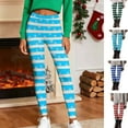 thumbnail image 1 of Gamivast Womens Christmas Leggings Plus Size Striped Printed High Waisted Pull on Holiday Pants Smoothing Stretch Tummy Control Ankle Length Funny Leggings Christmas Clothing, 1 of 7