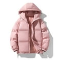 thumbnail image 1 of Gamivast Womens Jackets Quilted Casual Plus Size Warm Zip up Hooded Jacket with Pockets Loose Long Cuffed Sleeve Coats Outdoor Drawstring Hem Jacket Winter Trendy Outfits, 1 of 3