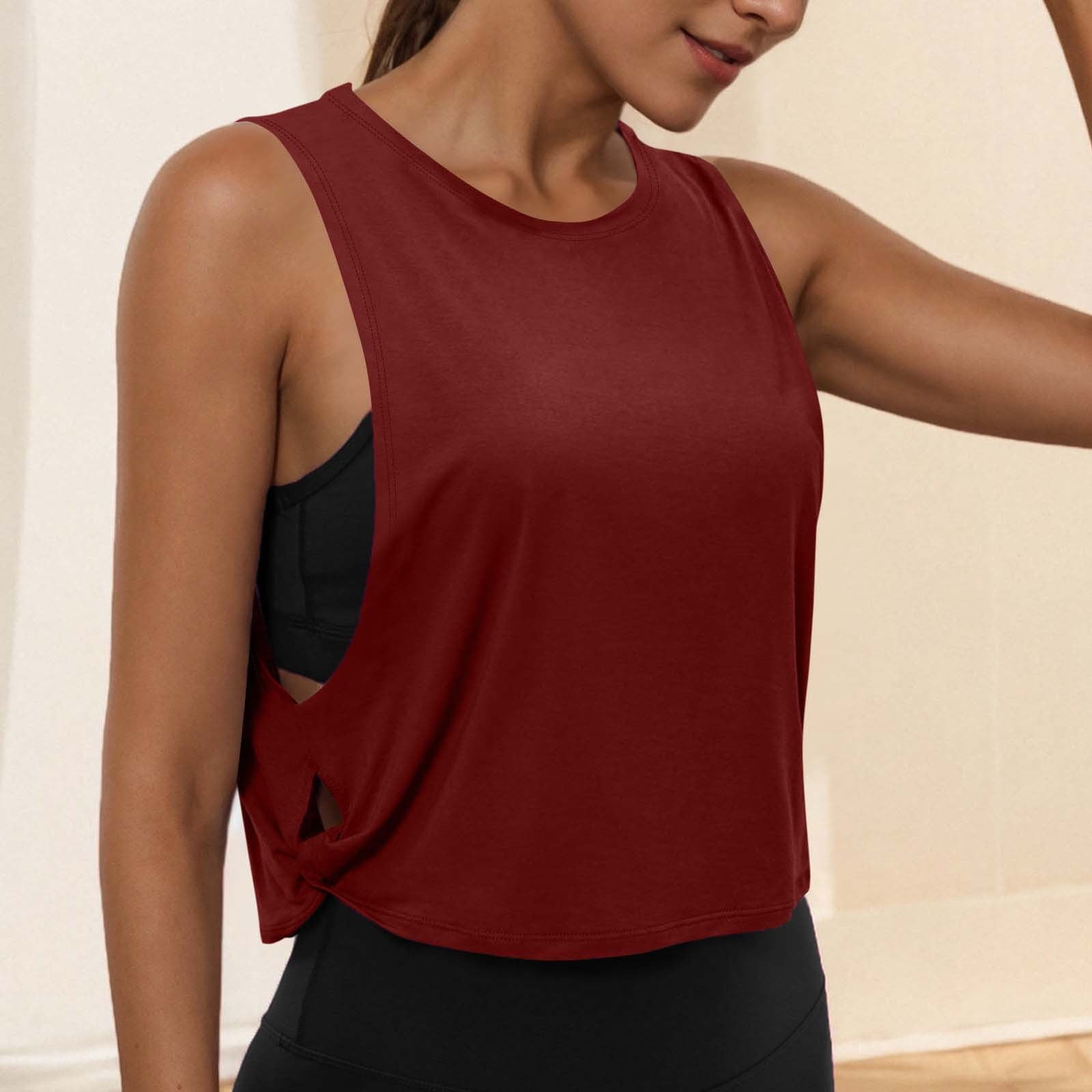 Débardeur Femme Col V – Coupe Ajustée, Uni, Léger, Pour Le Sport, Le Yoga Ou Le Quotidien