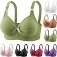 thumbnail image 1 of Gamivast Womens Push Up Bra - Full Coverage, Supportive, Adjustable,No Underwire, Plus Size Bra, Breathable Everyday Bras Green XXXXL Clothes Under $5.00 Women Past, 1 of 6