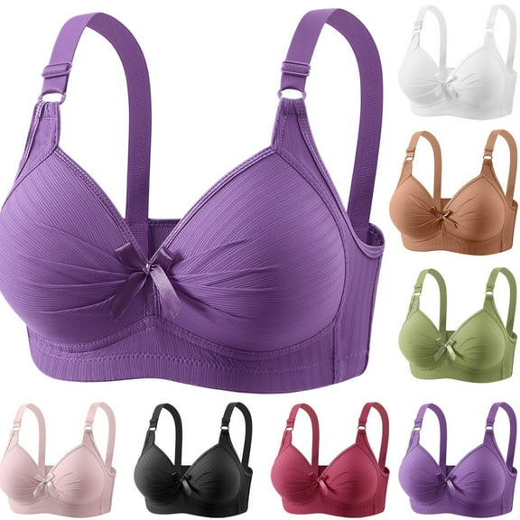 Gamivast Womens Push Up Bra - Full Coverage, Supportive, Adjustable,No Underwire, Plus Size Bra, Breathable Everyday Bras Purple XXL Placed Recently by Me Previous History