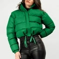 thumbnail image 1 of Gamivast Womens Quilted Cropped Jackets Lightweight Zip up Cuffed Long Sleeve Winter Coats with Pockets Fall Fashion Drawstring Hem Jacket Loose Casual Outerwear, 1 of 6