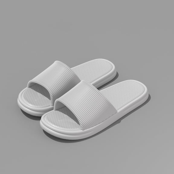 Gamivast Womens Slide Sandals for Men Open Toe Ribbed Single Band Slip on Shower Slides Casual Indoor Outdoor Pool Beach Slippers Gray 40