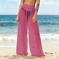 thumbnail image 1 of Gamivast Womens Swim Cover up Pants Polka-Dot Elastic Waist Beach Bikini Cover ups Pant Lightweight Sheer Flowy Boho Bathing Wear Summer Pool Outfits, 1 of 5